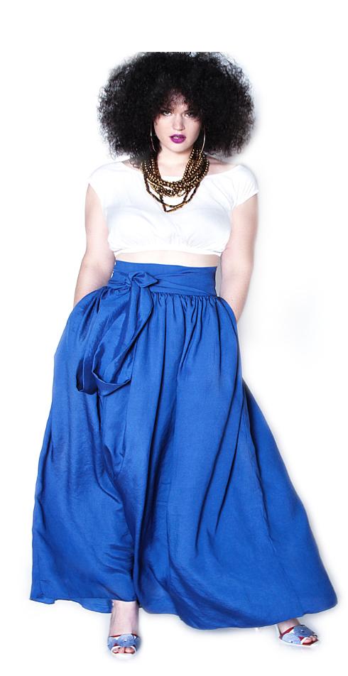 High Waist Belted Maxi Skirt- JIBRI*
