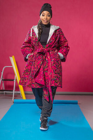 Embroidered Wool Blanket Coat