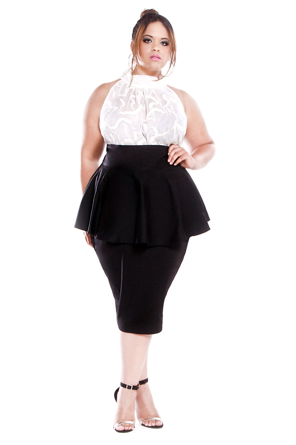 High Waist Peplum Pencil Skirt- JIBRI – Jibri Online - Main Image