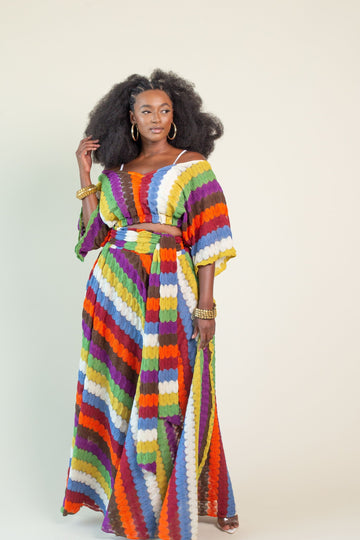 (Sample) JIBRI Plus Size Multicolored Crochet Set