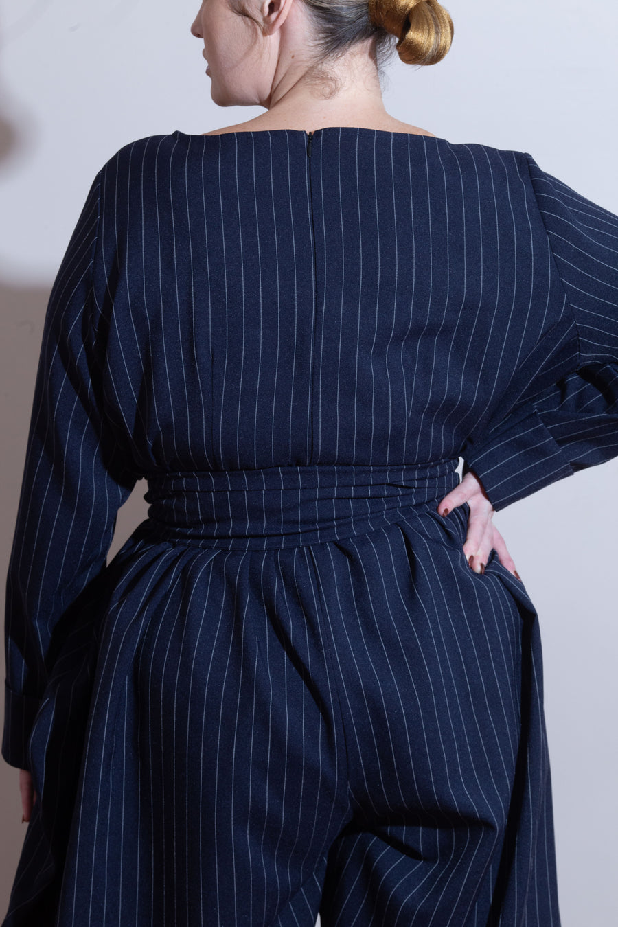 Pin Striped Slouch Jumpsuit- Jibri