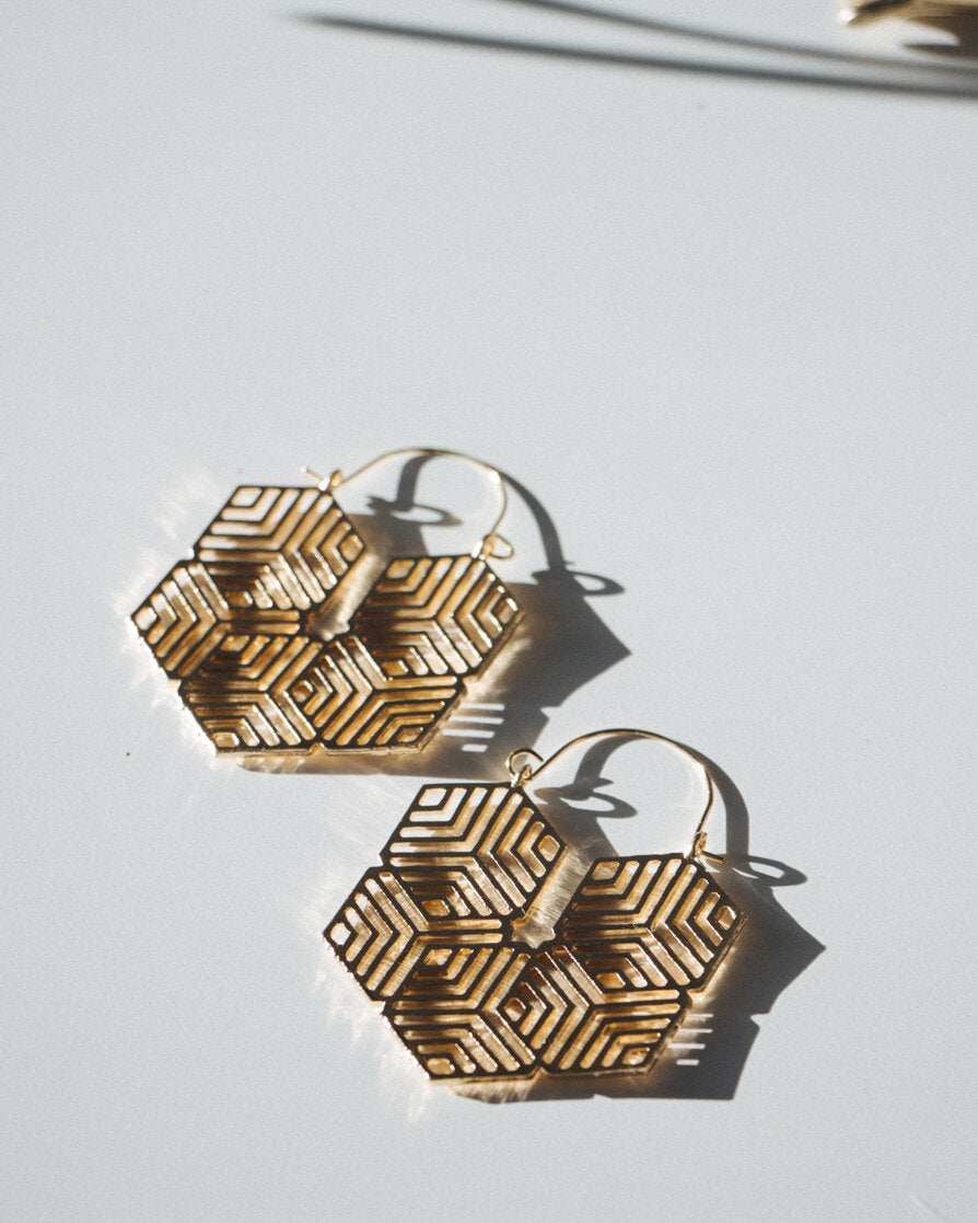 Basket Design Earrings- JIBRI