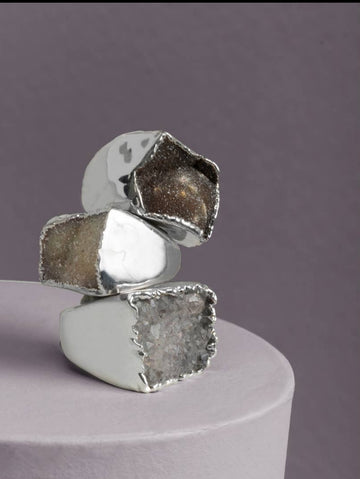 Silver Cool Druzy Ring
